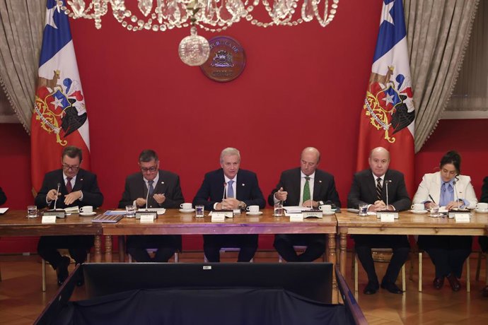Santiago 22 de junio 2026. El Presidente de la Rep blica, Jose Antonio Kast, encabeza el quinto Consejo de Gabinete. Dragomir Yankovic/Aton Chile