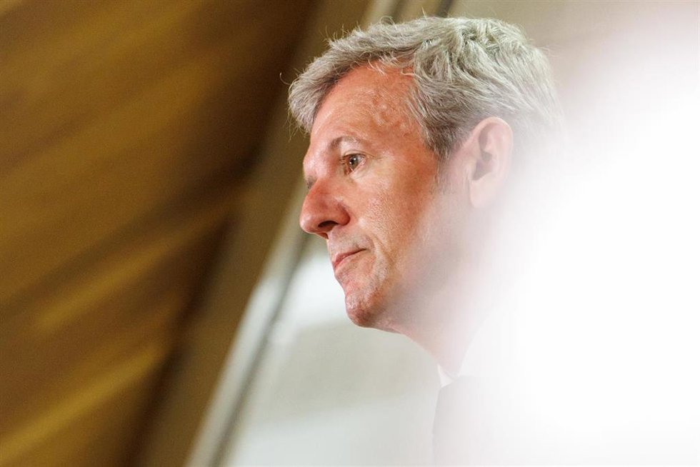 El presidente de la Xunta, Alfonso Rueda, comparece ante los medios tras la reunión semanal de su Ejecutivo.