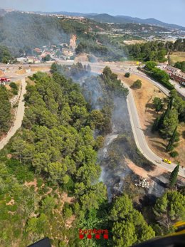 L'incendi al pati d'un habitatge a Castellbisbal 