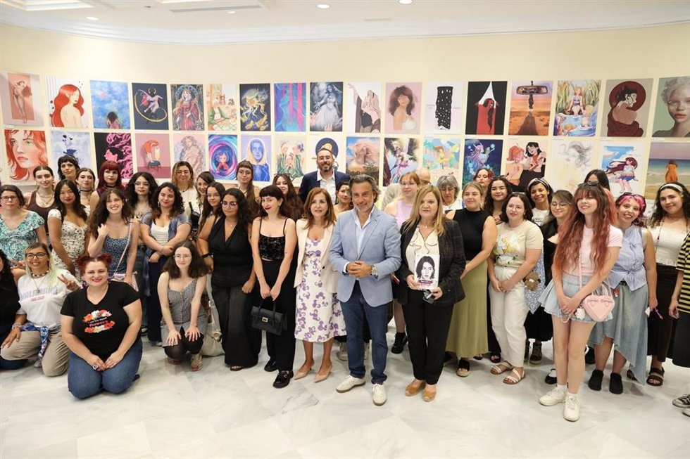 Inauguración de la exposición 'Ilustradoras & Ilustradas 6' en el Parlamento de Canarias