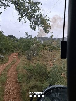 Incendio de vegetación forestal entre Salàs de Pallars y Talarn.
