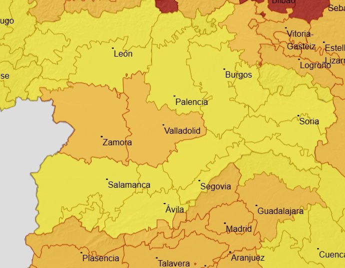 Avisos meteorológicos en Castilla y León para este martes, 23 de junio.