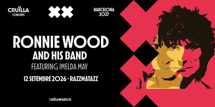 Cartell del concert de Ronnie Wood a Barcelona