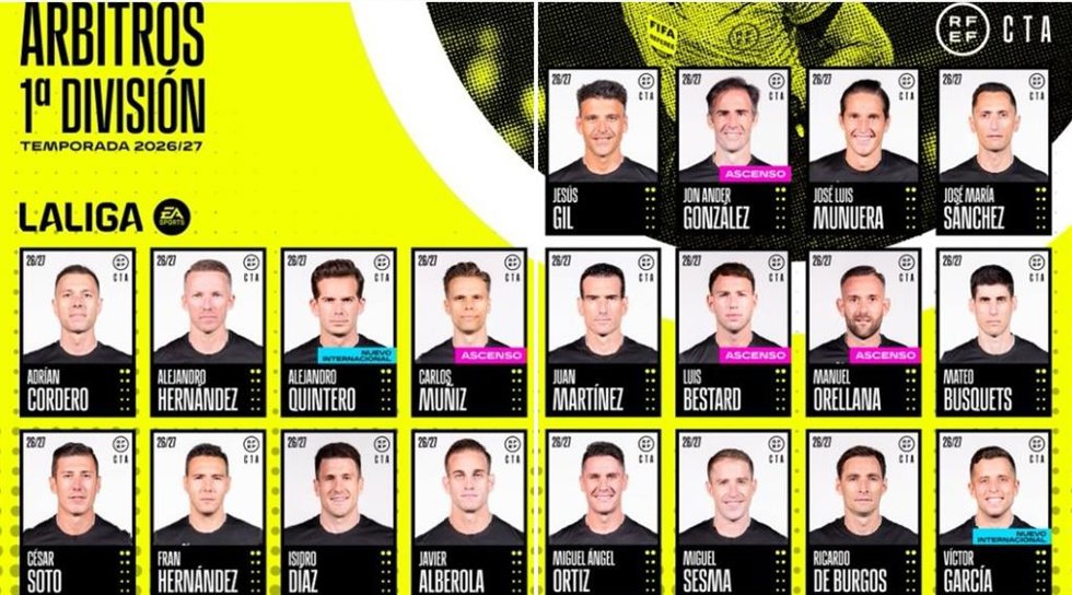 Árbitros de LaLiga EA Sports 2026-27
