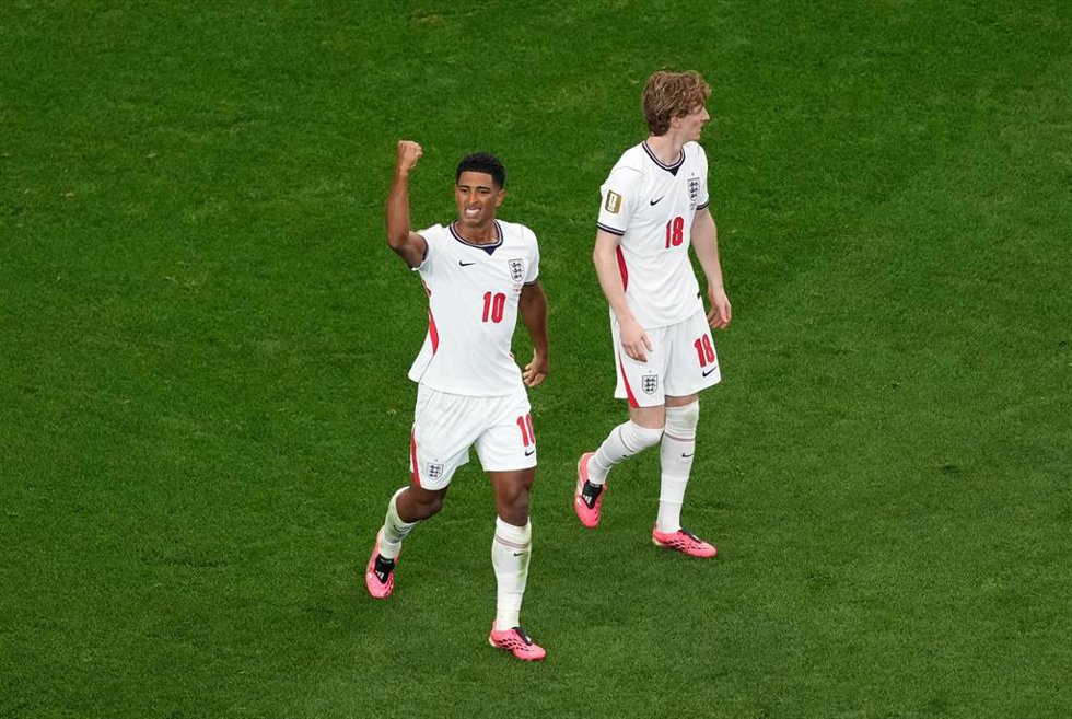 Jude Bellingham celebrando su gol contra Croacia en el primer partido de Inglaterra en el Mundial de México, Estados Unidos y Canadá 2026