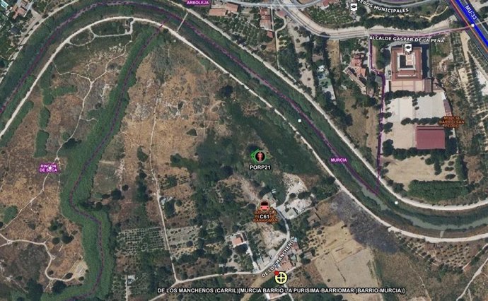 Lugar donde se han registrado los focos del incendio