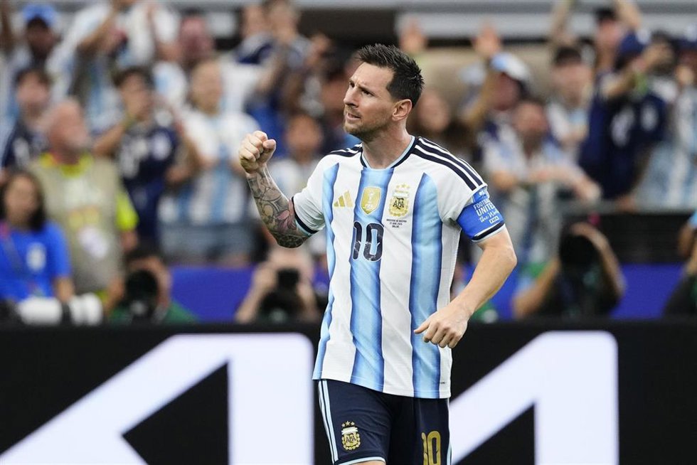 Leo Messi en el Argentina-Austria