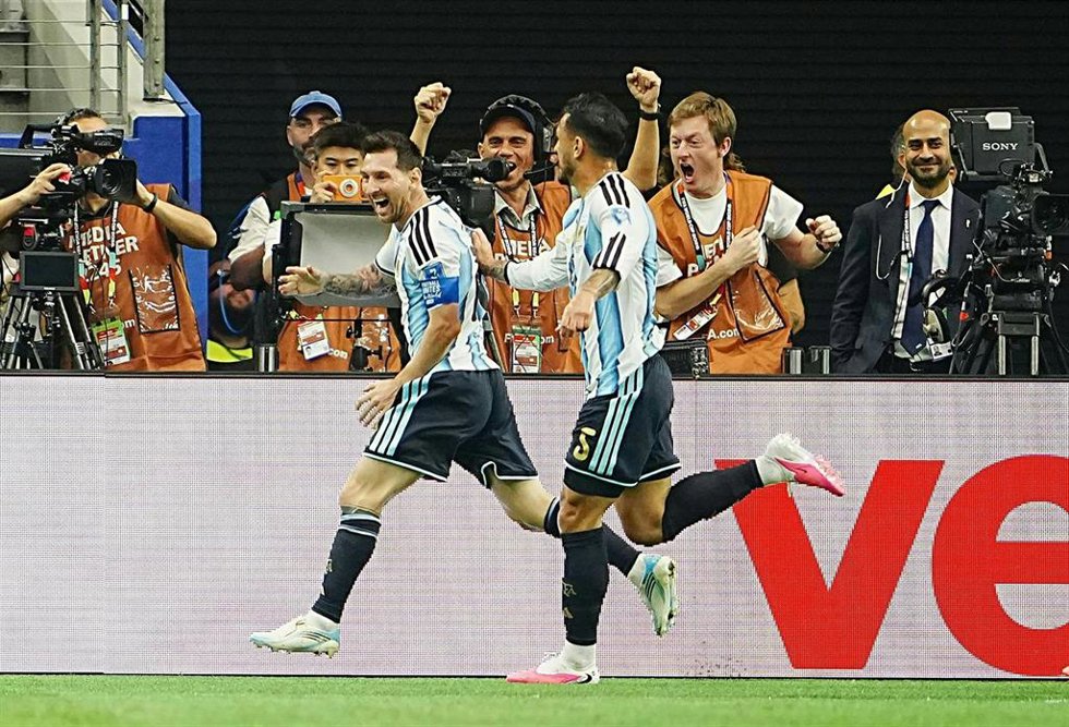 Leo Messi celebra uno de sus goles en el Argentina-Austria del Mundial 2026