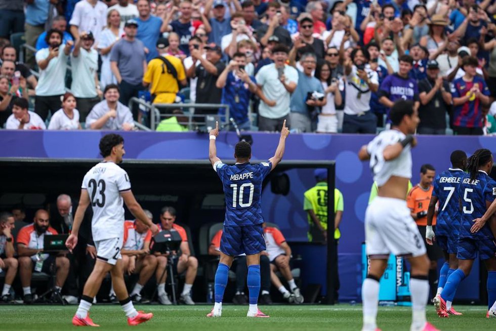 Kylian Mbappé celebra el 1-0 en el Francia-Irak del Mundial 2026