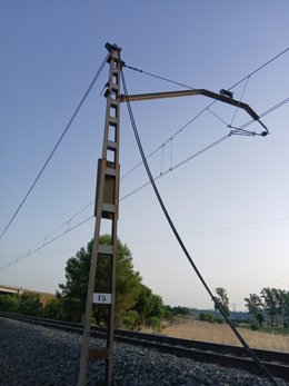 Cable tallat entre Montblanc y Vilaverd (Tarragona)