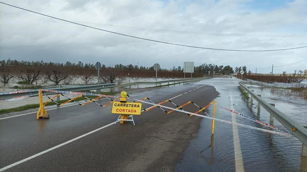 Corte en la carretera BA-162, en una imagen de archivo.