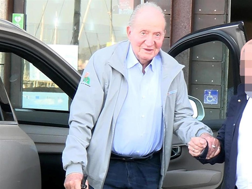 El Rey Juan Carlos, durante su visita a Sanxenxo