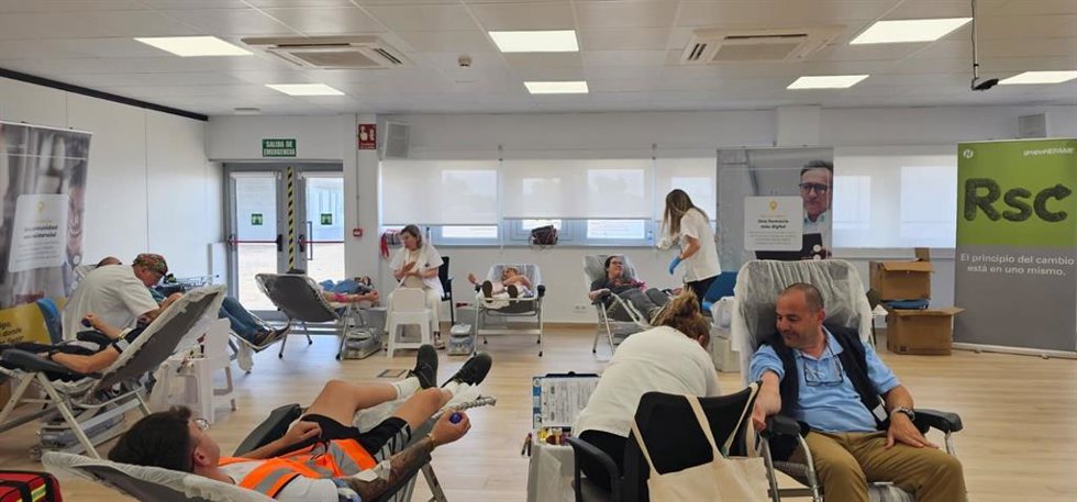 Jornada de donación de sangre en la sede central de la cooperativa Hefame