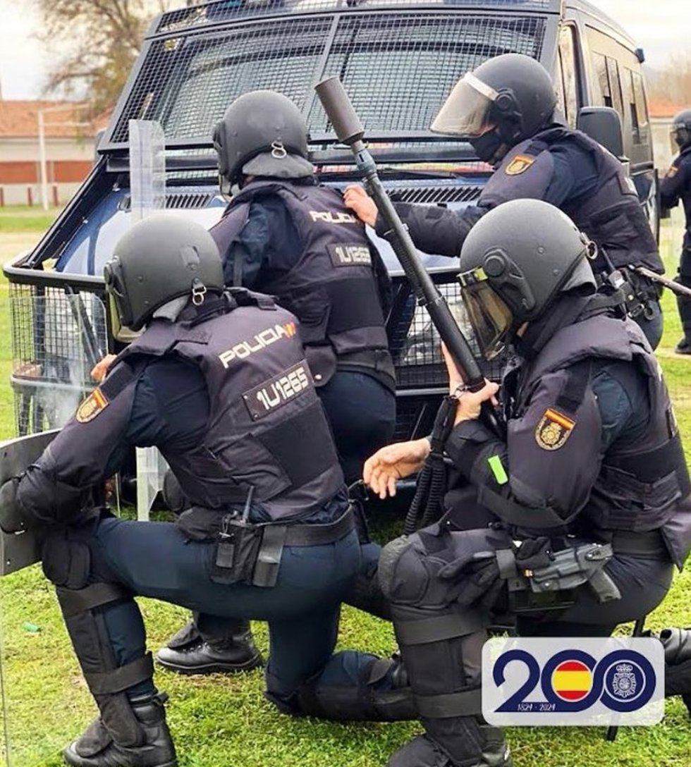 Archivo - Integrantes del Grupo de la Unidad de Intervención Policial (UIP).