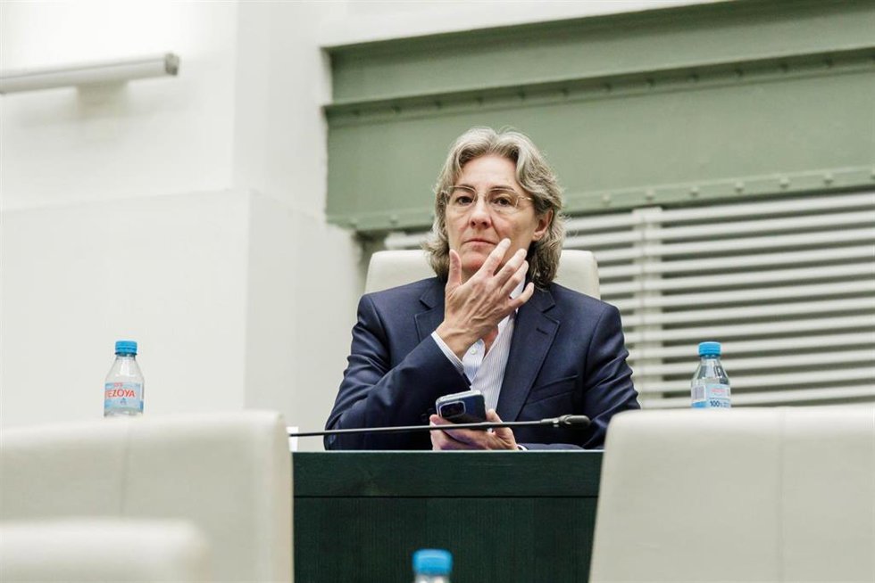 Archivo - La exconcejala de Recupera Madrid en el grupo Mixto, Marta Higueras, durante una sesión plenaria 