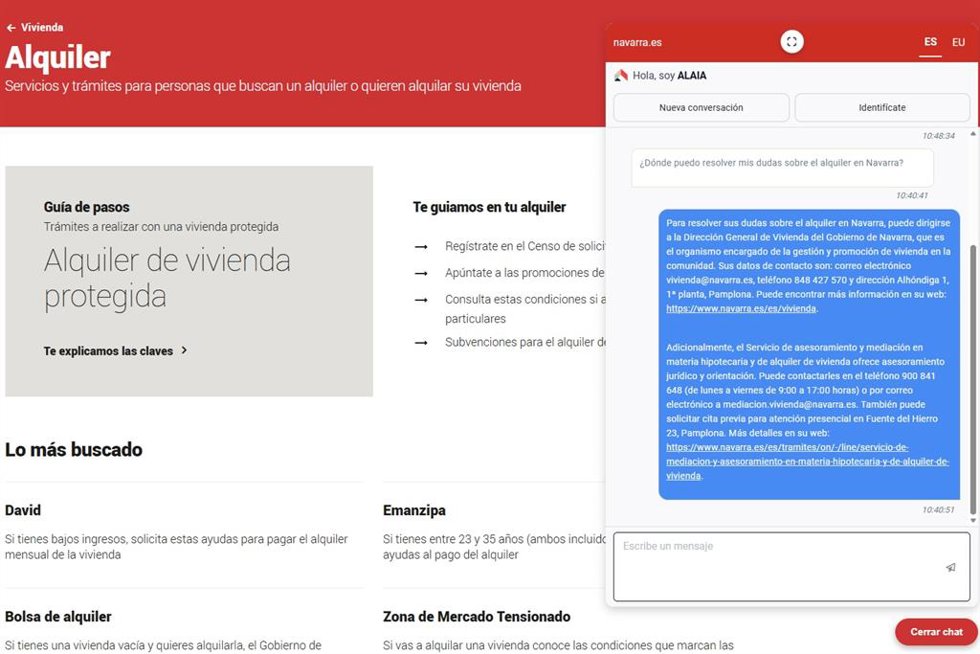 Asistente virtual ‘Alaia’
