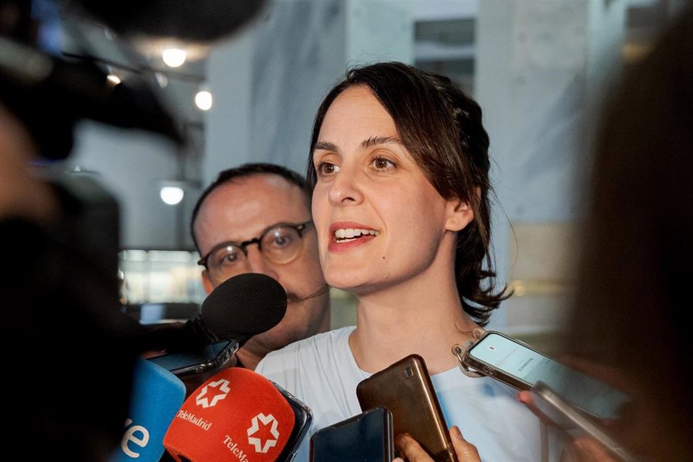La portavoz de Más Madrid en el Ayuntamiento de Madrid, Rita Maestre, durante la celebración de la recepción oficial a las entidades organizadoras de la visita del pontífice, a 15 de junio de 2026, en Madrid (España). Este acto institucional, presidido po
