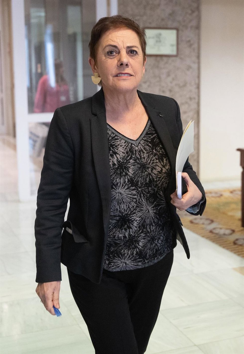 Archivo - La portavoz de Euskal Herria Bildu, Mertxe Aizpurua, a su llegada a la Junta de Portavoces