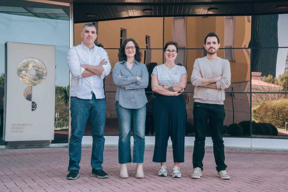Desde la izda., Jaime Alegrio-Louro, Marta Amorós, Yanira Méndez y Antonio Tapia, ganadores de los contratos 'Amigos/as del CNIO' en la convocatoria de 2026.