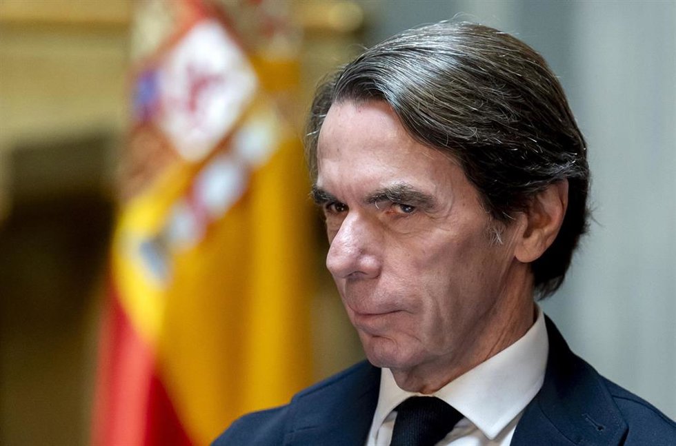 Archivo - El expresidente del Gobierno José María Aznar durante la presentación del libro ‘Alexis de Tocqueville. Un liberal único’ del profesor Eduardo Nolla, en el Senado, a 19 de febrero de 2026, en Madrid (España).