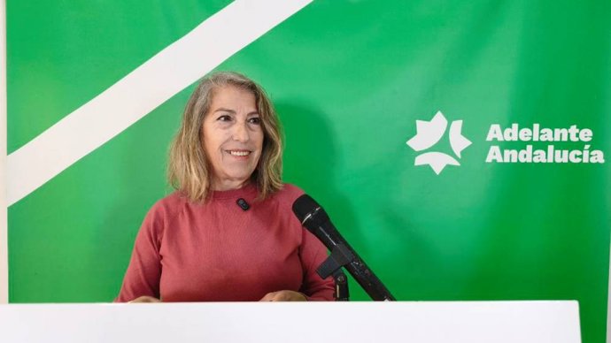 Archivo - La portavoz parlamentaria de Adelante Andalucía, Mari García.