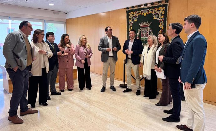 Diputados provinciales del Grupo Popular, en la sede de la institución provincial