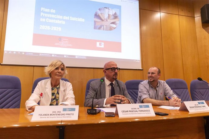 El Consejero De Salud, César Pascual, Presenta El Plan De Prevención Del Suicidio En Cantabria 2026-2029.