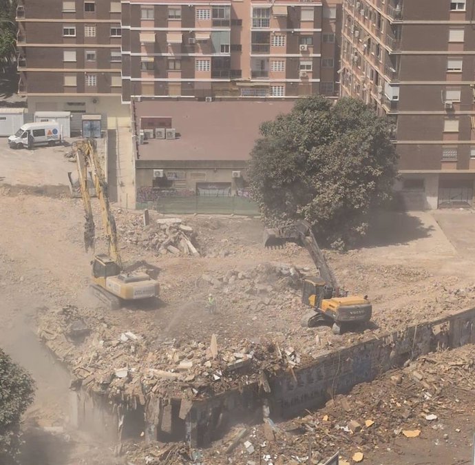Desaparece el edificio de València conocido como 'Chernóbil' y situado en el barrio de Campanar tras concluir su derribo para dar paso al PAI Pare Doménech.