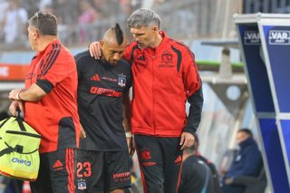 Futbol, Colo Colo vs Coquimbo Unido Fase de grupos, Copa de la Liga 2026. El jugador de Colo Colo Arturo Vidal es fotografiado durante el partido de copa de la liga por el grupo A contra Coquimbo Unido disputado en el estadio Monumental en Santiago,