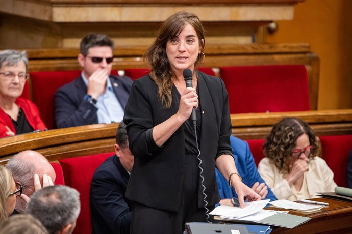 Montserrat durant una sessió de control al Govern