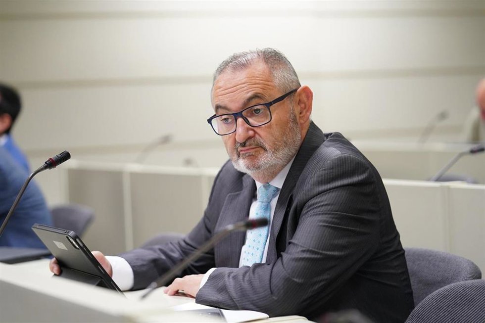 Balseiro durante su intervención en el Senado.