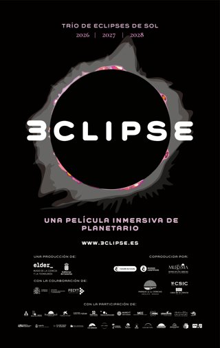 Cartel promocional de '3CLIPSE. Una película inmersiva de planetario'.