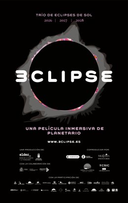 Cartaz promocional de “3CLIPSE. Um filme imersivo de planetário”.