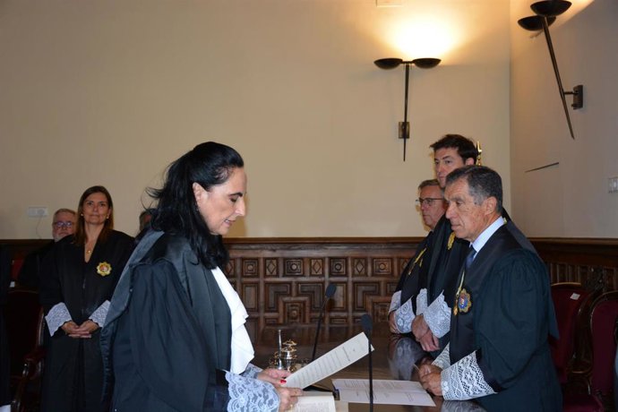 La magistrada María del Carmen Pérez Sibón toma posesión de su cargo como presidenta de la Social del Tribunal Superior de Justicia de Andalucía con sede en Sevilla