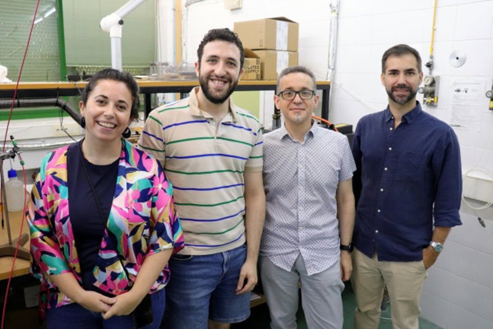 (Desde La Izda.) Rocío Rincón, Francisco Javier Morales, José Muñoz Y Andrés Raya, Del Laboratorio De Innovación En Plasmas.