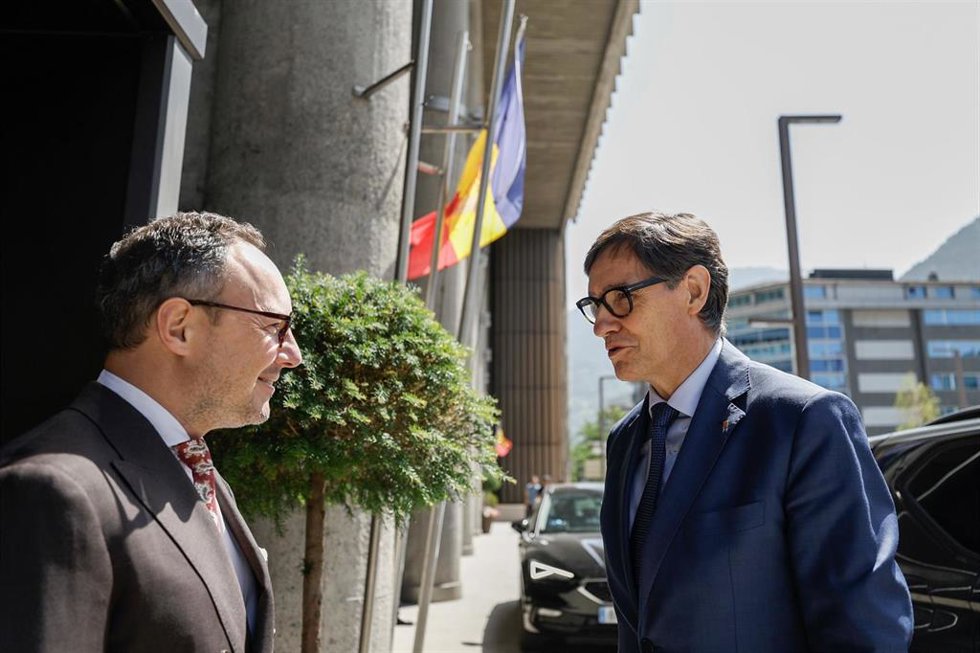 Espot e Illa durante la visita del presidente catalán a Andorra en junio de 2025