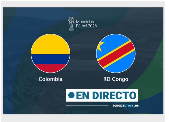 Onces Iniciales probables: Colombia - RD Congo: resumen y estadísticas del partido de la jornada 2 de Copa Mundial de la FIFA