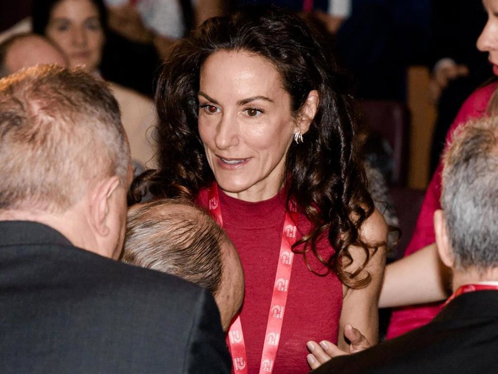 Telma Ortiz ha coincidido con el Rey Felipe VI en el 'Diálogo Anual de Políticas 2026' este martes en Madrid