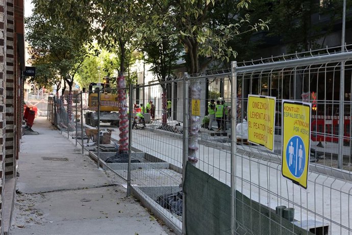 Obras en el Paseo de Sarasate y calles aledañas.