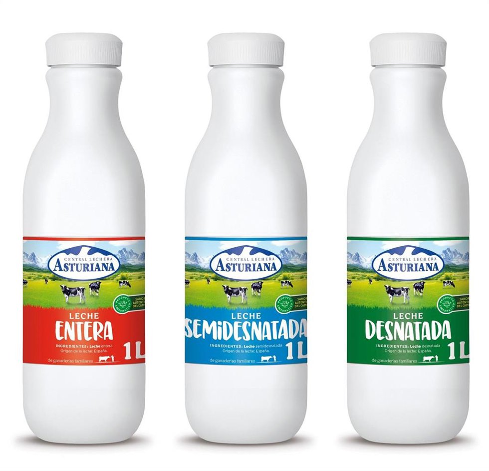 Central Lechera Asturiana lanza su nueva botella de litro, adaptada a los nuevos hogares y formas de consumo