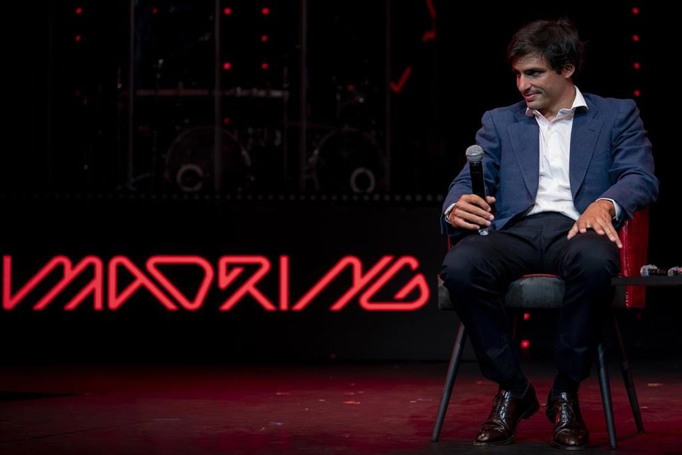 El piloto español de F1 Carlos Sainz (Williams), en la presentación oficial del circuito de Madring. 