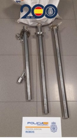 Detenido en Valladolid un varón con 41 antecedentes tras saltar la valla de una obra y sustraer tubos metálicos