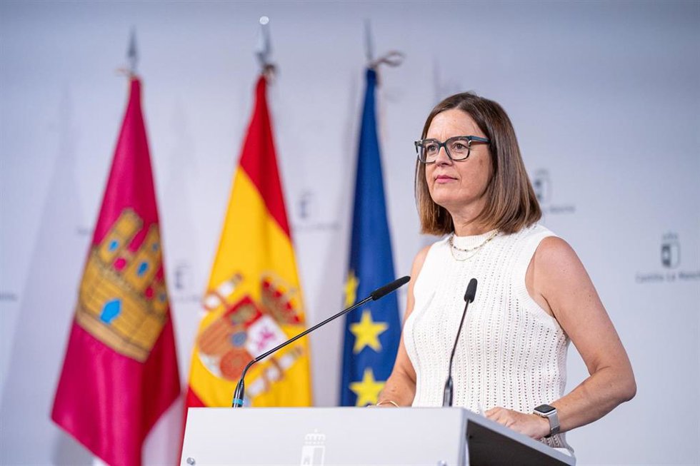La consejera Portavoz del Gobierno regional, Esther Padilla, comparece en rueda de prensa en el Palacio de Fuensalida, para dar cuenta de los asuntos adoptados en el Consejo de Gobierno.