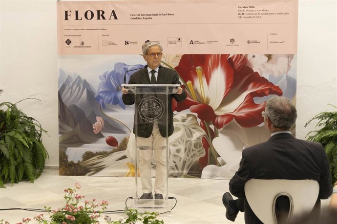 El presidente de la Diputación de Córdoba, Salvador Fuentes, en la presentación de Flora.