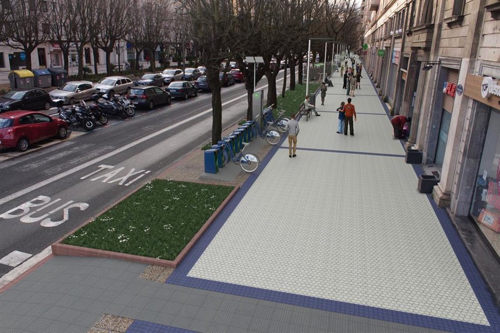 Archivo - Avenida de Sancho el Sabio en San Sebastián