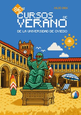 Cartel de los cursos de verano de la Universidad de Oviedo.