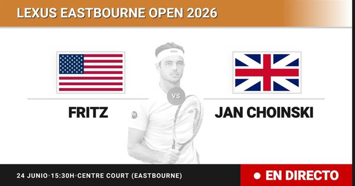 Taylor Fritz - Jan Choinski: resumen y estadísticas del partido de Octavos de final de Lexus Eastbourne Open