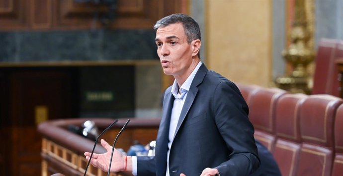 El presidente del Gobierno, Pedro Sánchez, interviene durante una sesión plenaria en el Congreso de los Diputados, a 24 de junio de 2026, en Madrid (España). 