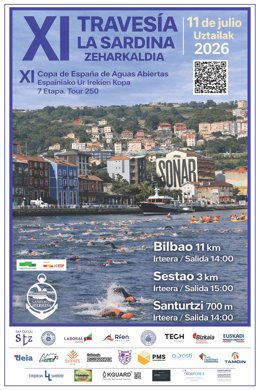Cartel de la XI edición de la Travesía de la Sardina de Santurtzi