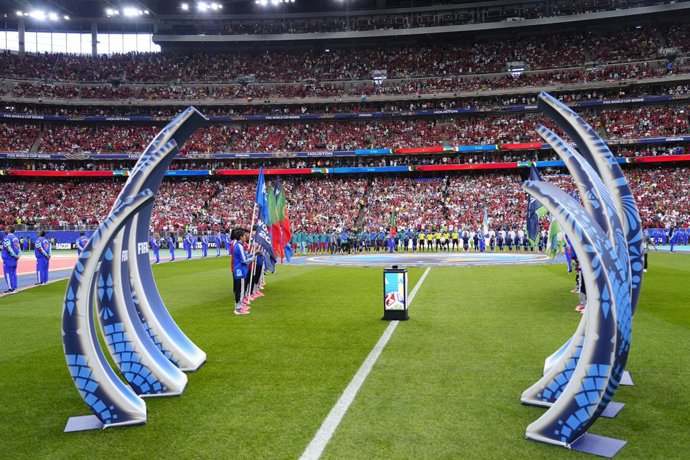 General view inside the stadium during the FIFA World Cup 2026 Group K match between Portugal and Uzbekistan at Houston Stadium on June 23, 2026 in Houston, Texas.